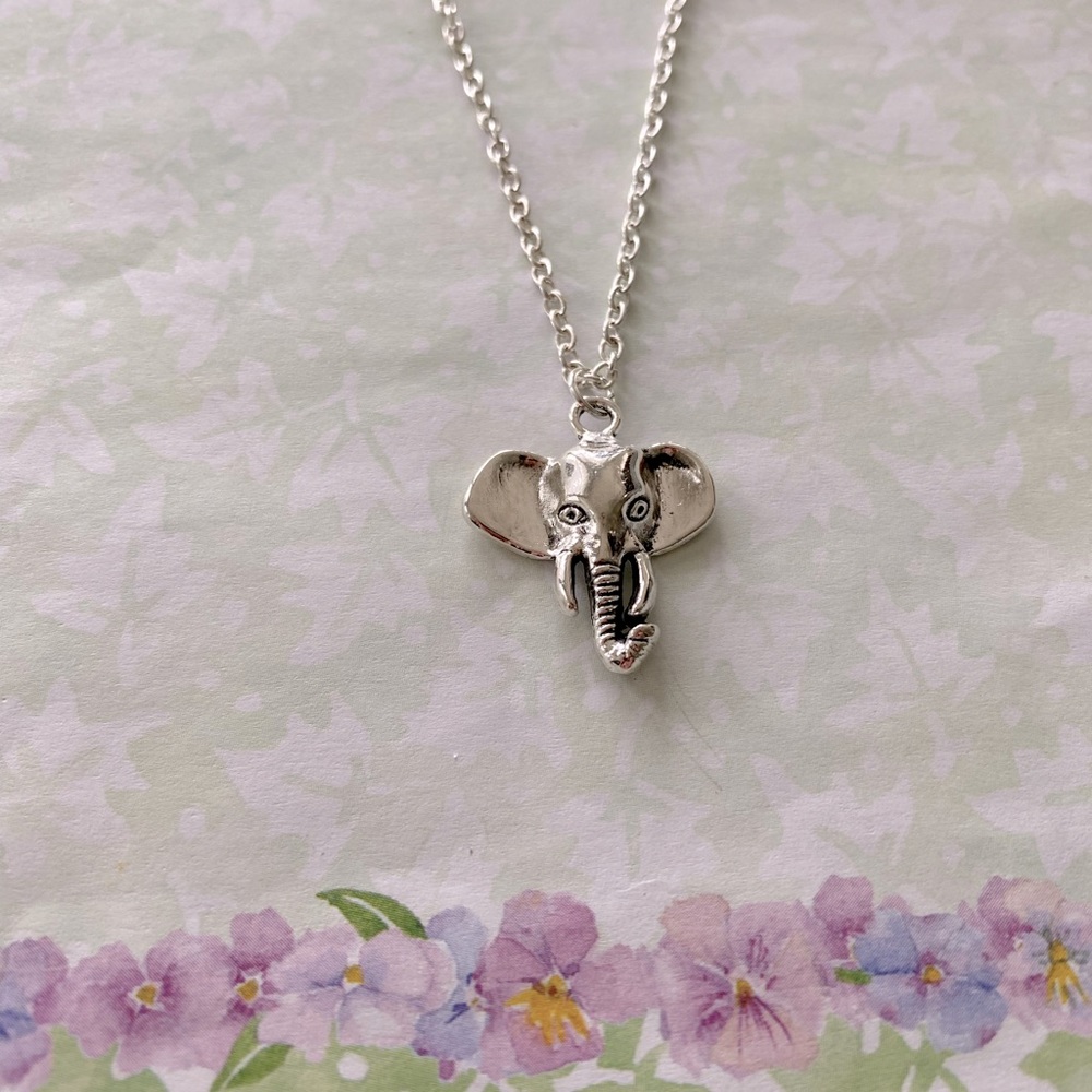 Elephant Head Charm Necklace